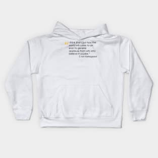 Kierkegaard Quote on the End of the World Kids Hoodie